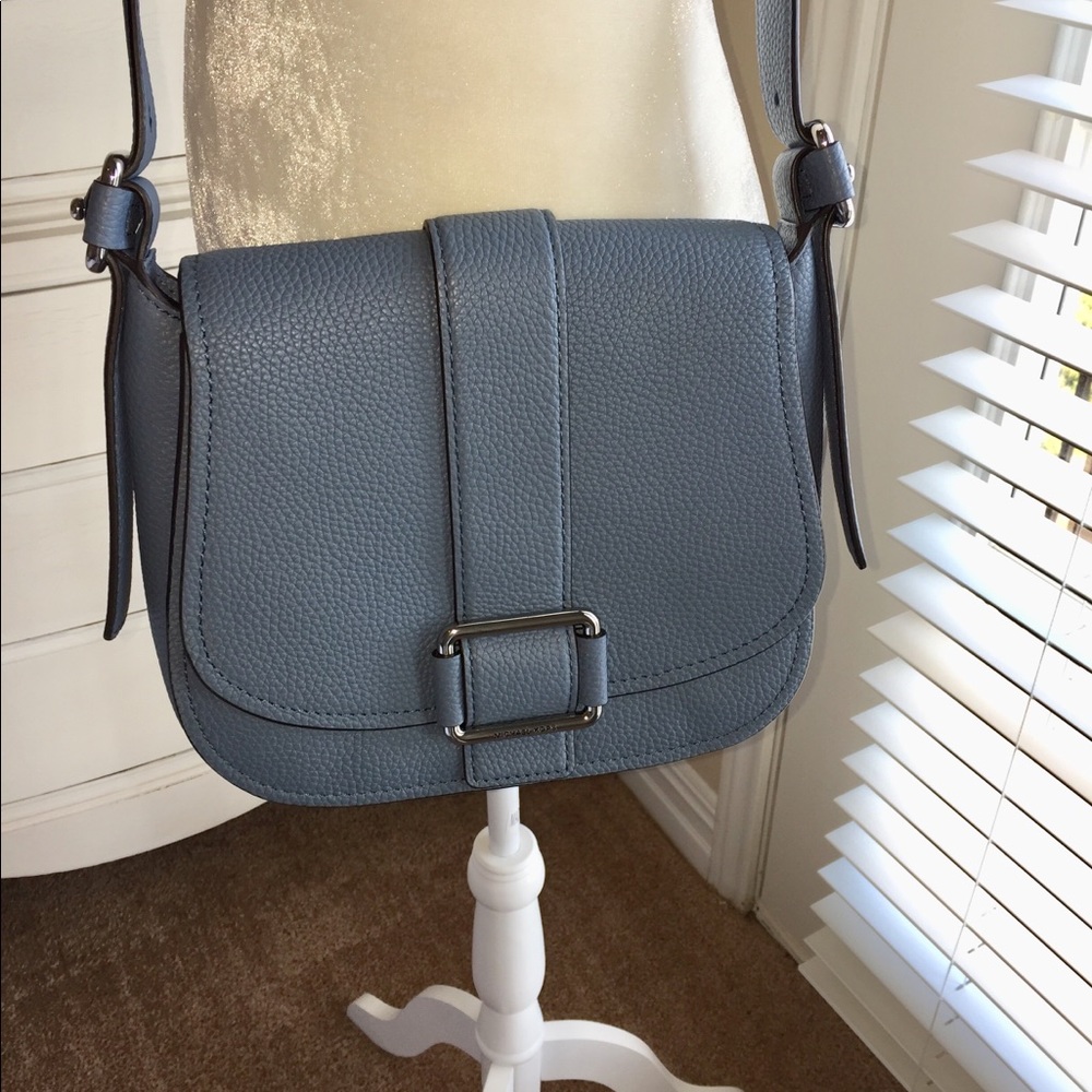 Michael Kors Maxine Large Saddle Bag in Denim NWT